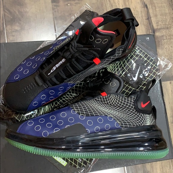 NIKE AIR MAX 720 WAVES Blue Void/Red Orbit-Black - Picture 3 of 16